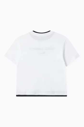 Logo-embroidered T-shirt in Cotton