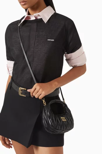 Mini Wander Hobo Bag in Matelassé Leather