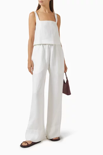 Delphi Cropped Top in Linen