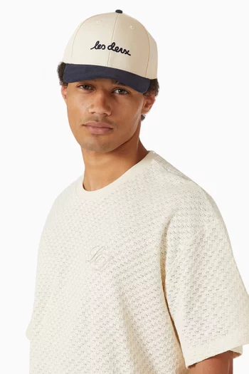 Brad Logo Baseball Cap in Cotton & Suede