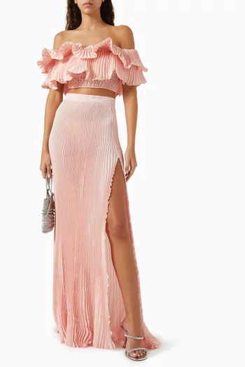 Debut Ruffled Crop Top