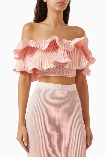 Debut Ruffled Crop Top