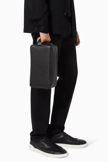 حقيبة مستحضرات العناية الشخصية جلد