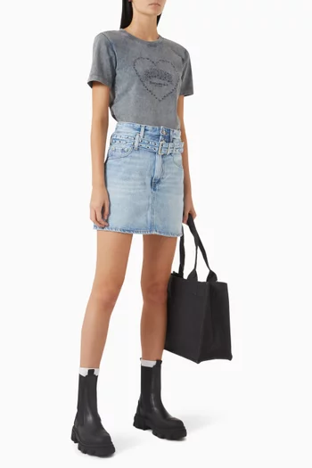 Washed Heart T-shirt in Cotton