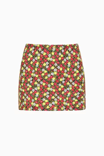 Printed Micro Skirt