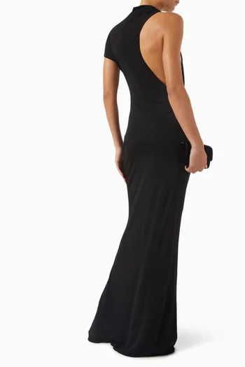 One-shoulder Dress in Viscose