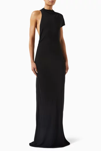 One-shoulder Dress in Viscose