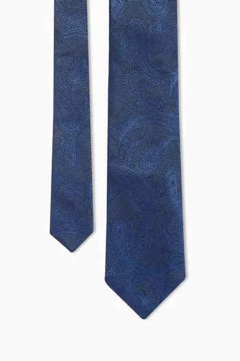 Patterned Tie in Silk Jacquard