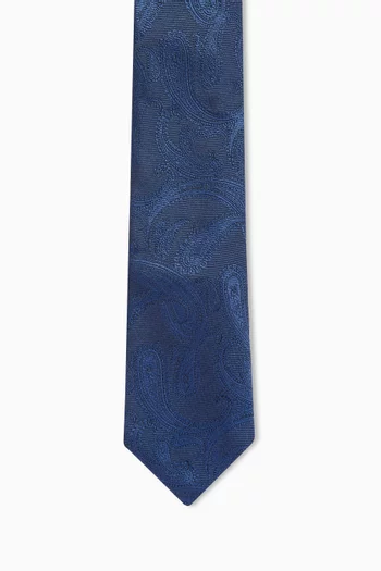 Patterned Tie in Silk Jacquard