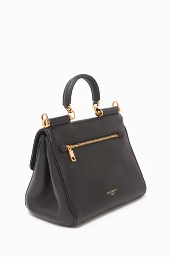 Small My Sicily Top-handle Bag in Leather