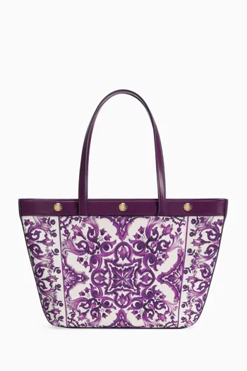 Medium Atene Majolica-print Tote Bag in Canvas