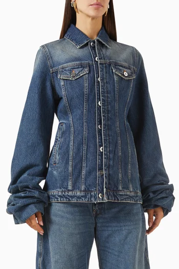 Oversized-sleeve Jacket in Denim
