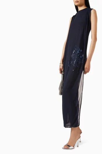 Embroidered Dress in Mesh