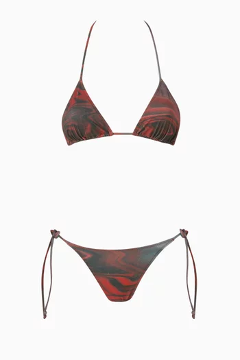 Blurry Roses Bikini Set