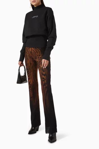 Logo-print Cropped Sweater in Cotton