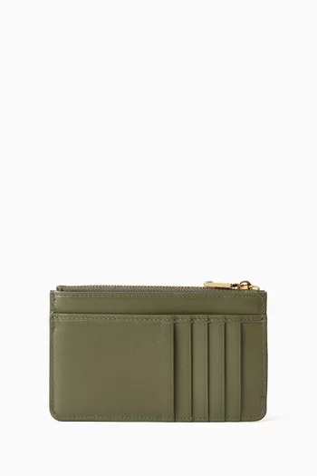 DG Plaque Cardholder in Calfskin Leather
