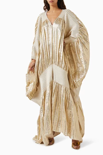 Batwing-sleeve Maxi Dress