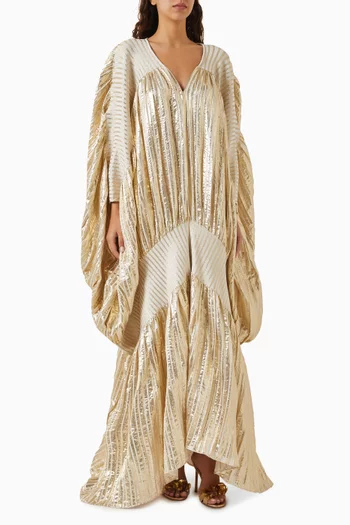 Batwing-sleeve Maxi Dress