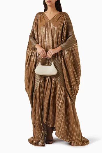 Batwing-sleeve Maxi Dress