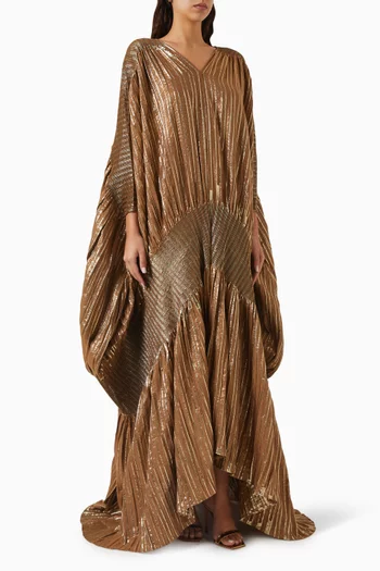 Batwing-sleeve Maxi Dress