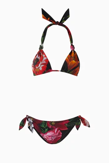 Floral-print Bikini Set