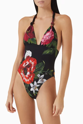 Floral-print One-piece Swimsuit