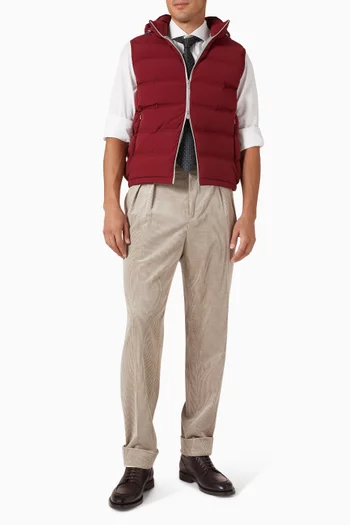 Down Vest in Taffeta