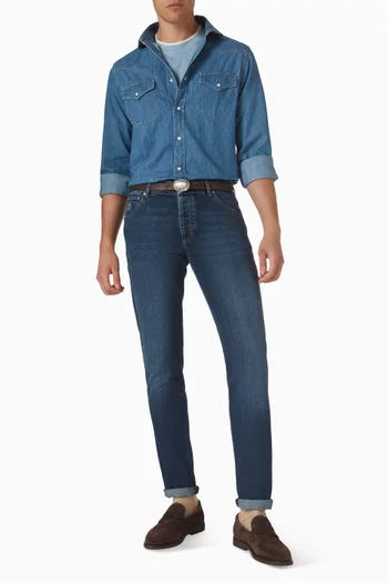Button-up Shirt in Denim