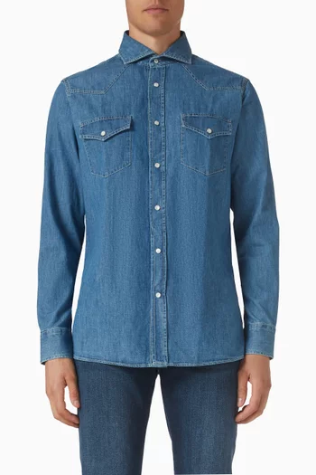 Button-up Shirt in Denim