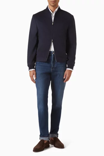 جاكيت بومبر كشمير فلانيل