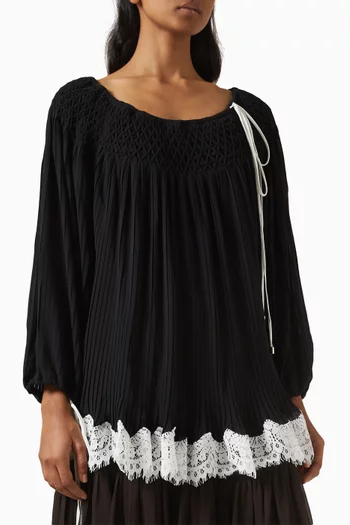 Lace-trim Top