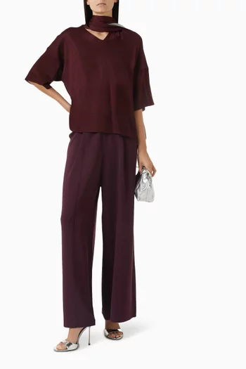 Pleated Wide-leg Pants