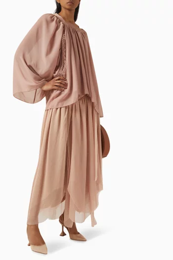 Metal-embellished Top in Chiffon