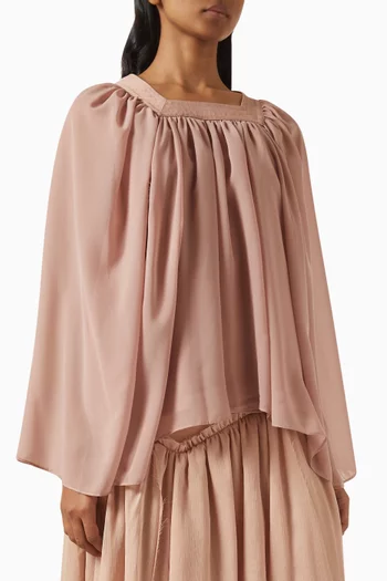 Metal-embellished Top in Chiffon