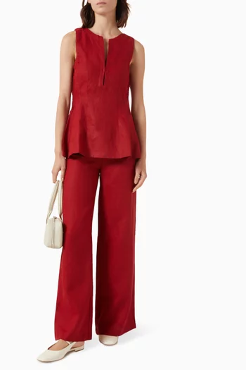 Melia Top in Linen