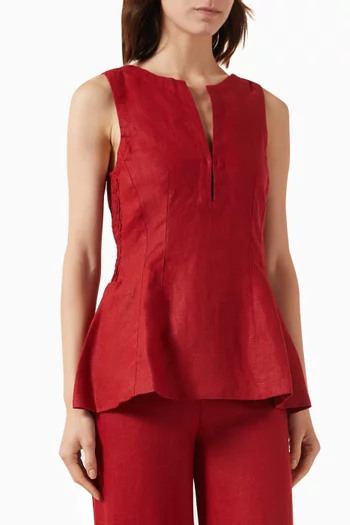 Melia Top in Linen