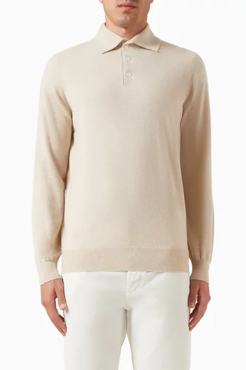 Polo Sweater in Cashmere Knit