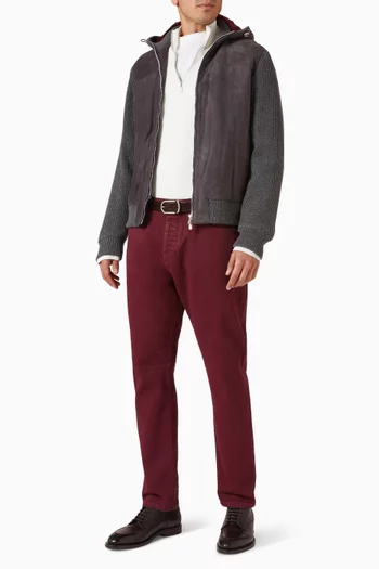 سترة بنسيج إنجليزي مضلع قطن