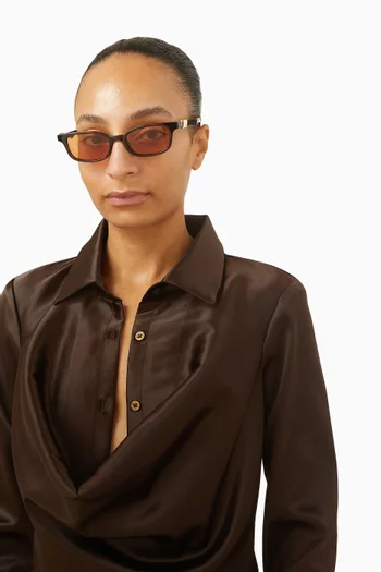 Confidential D-frame Sunglasses