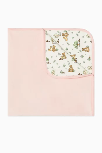 بطانية للرضع مزينة بطبعة دب قطن