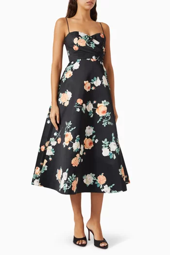 Bo Midi Dress in Satin