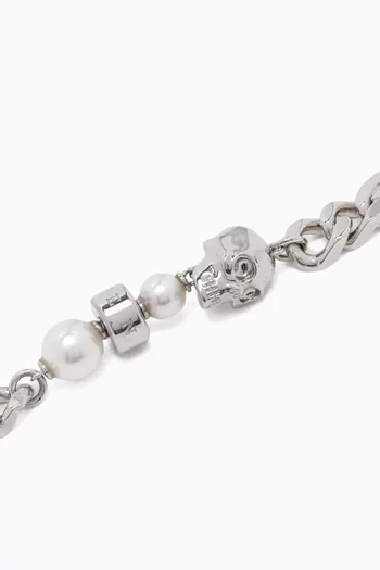 Skull and Pearl Bracelet