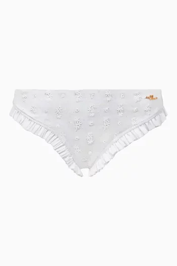 Broderie Anglaise Ruffle Bikini Briefs