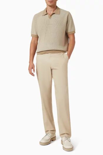 سترة بياقة جوني مزيج وقطن