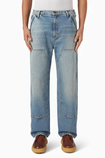 Double Knee Work Pants in Denim