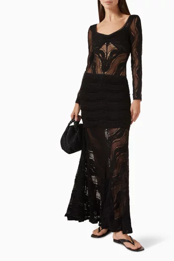 تنورة جلير طويلة دانتيل