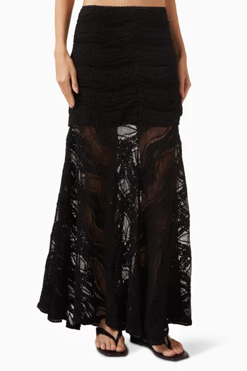 تنورة جلير طويلة دانتيل