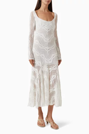 فستان مارينا متوسط الطول دانتيل