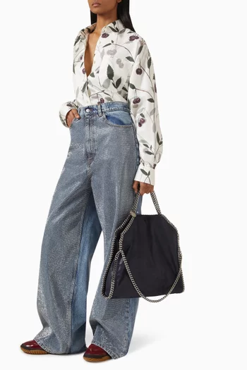 Falabella Fold-over Tote in Shaggy Deer