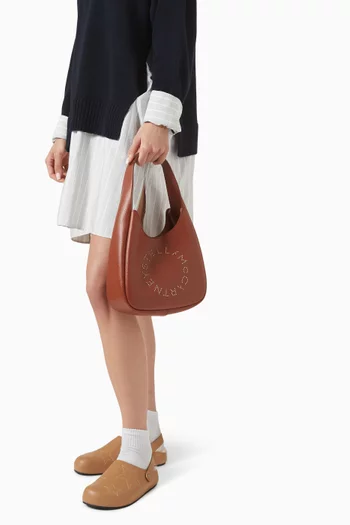 Small Studded Hobo Bag in Alter Mat